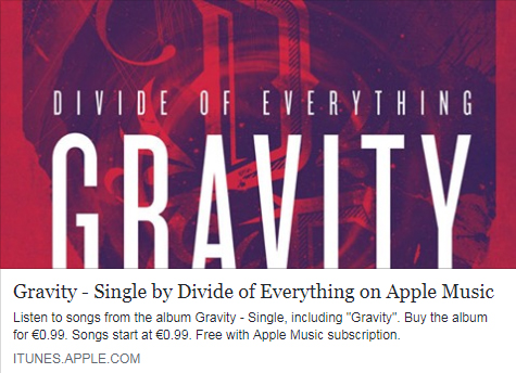 Gravity single available on Apple Music